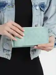 Мятный женская сумка-клатч, с отделением для телефона