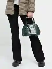 Зеленый сумка женская через плечо