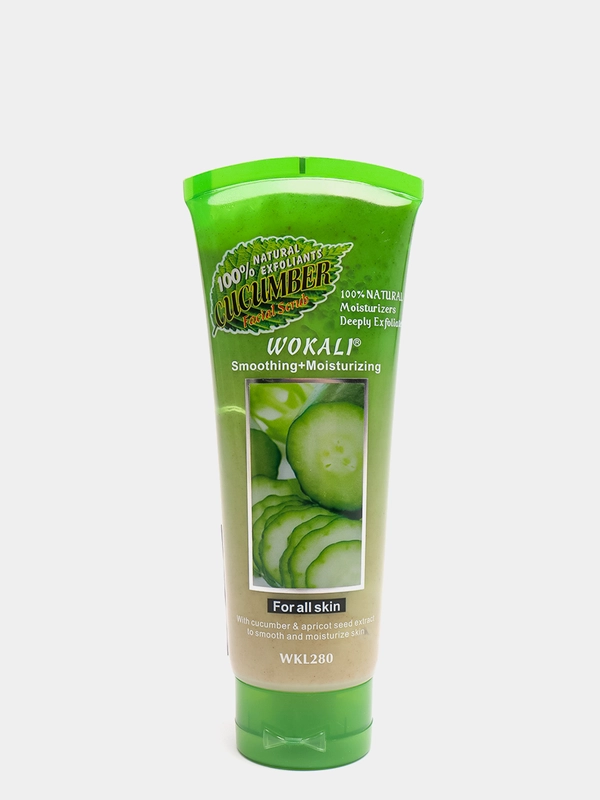 Скраб для лица Wokali Smoothing Moisturizing с соком огурца, 120 мл
