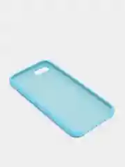 Голубой чехол Silicone Case для iPhone 7, 8, SE 2020, с открытым низом