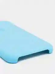 Голубой чехол Silicone Case для iPhone 7, 8, SE 2020, с открытым низом