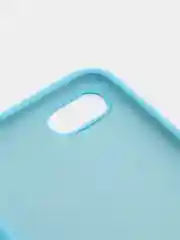Голубой чехол Silicone Case для iPhone 7, 8, SE 2020, с открытым низом
