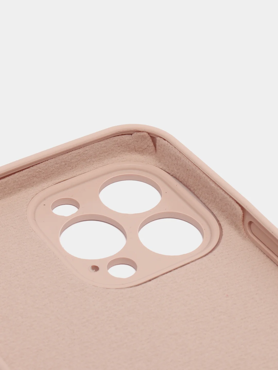 Кремовый чехол Silicone Case для iPhone 13 Pro, с защитой камеры, закрытый низ