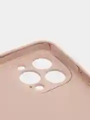 Кремовый чехол Silicone Case для iPhone 13 Pro, с защитой камеры, закрытый низ