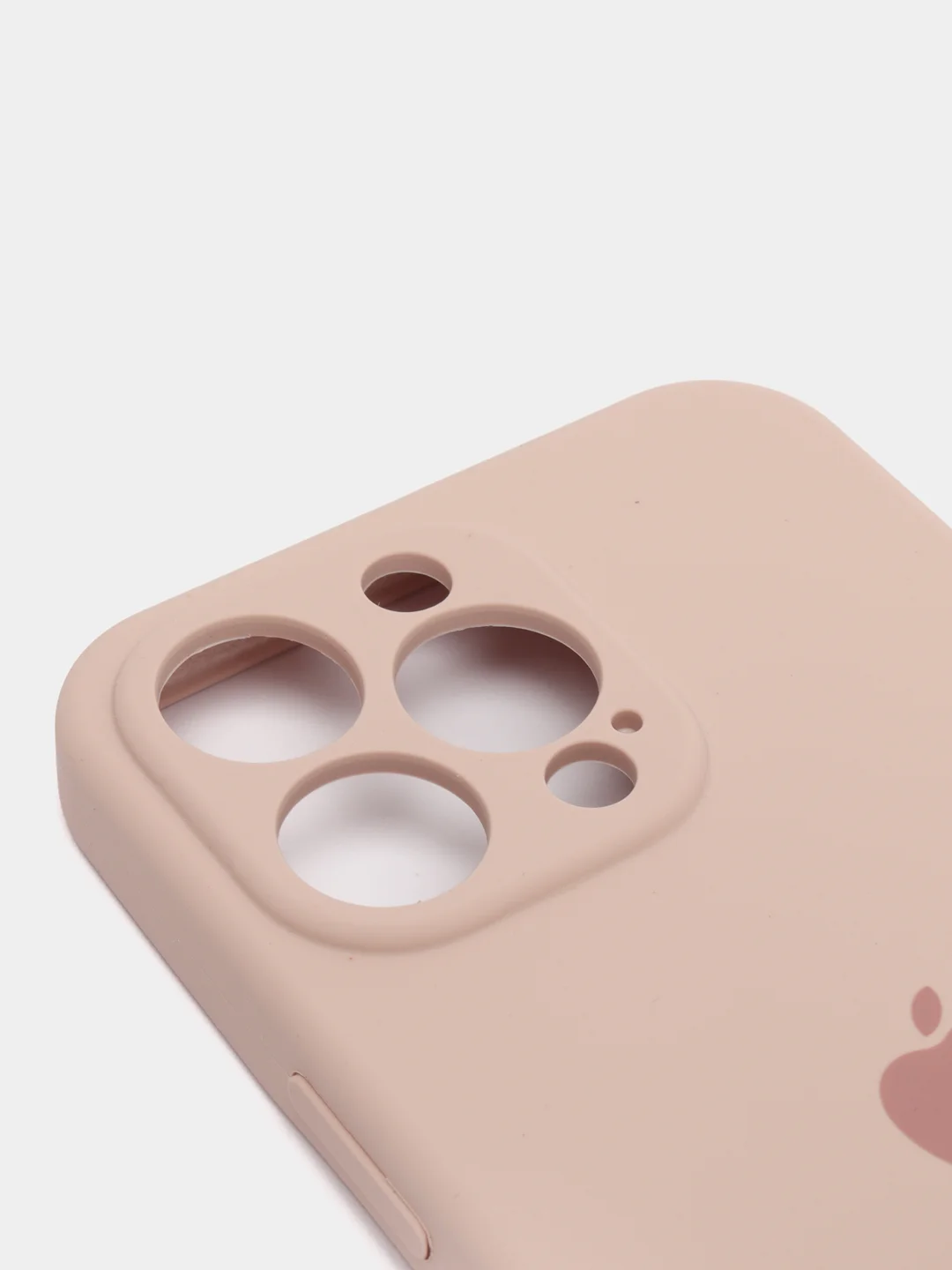 Кремовый чехол Silicone Case для iPhone 13 Pro, с защитой камеры, закрытый низ