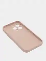 Кремовый чехол Silicone Case для iPhone 13 Pro, с защитой камеры, закрытый низ