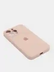 Кремовый чехол Silicone Case для iPhone 13 Pro, с защитой камеры, закрытый низ