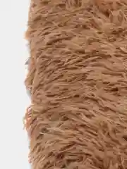 Бронзовый пушистый плед, бежевый