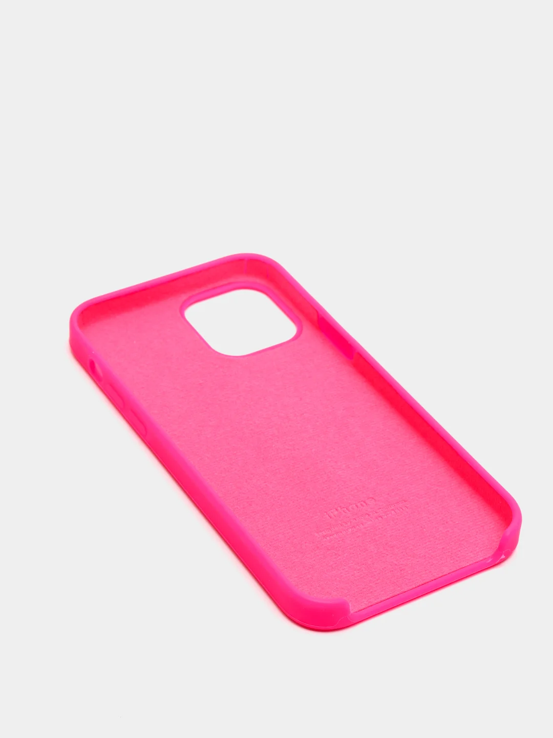 Фуксия чехол Silicone Case для iPhone 12, 12 Pro с открытым низом