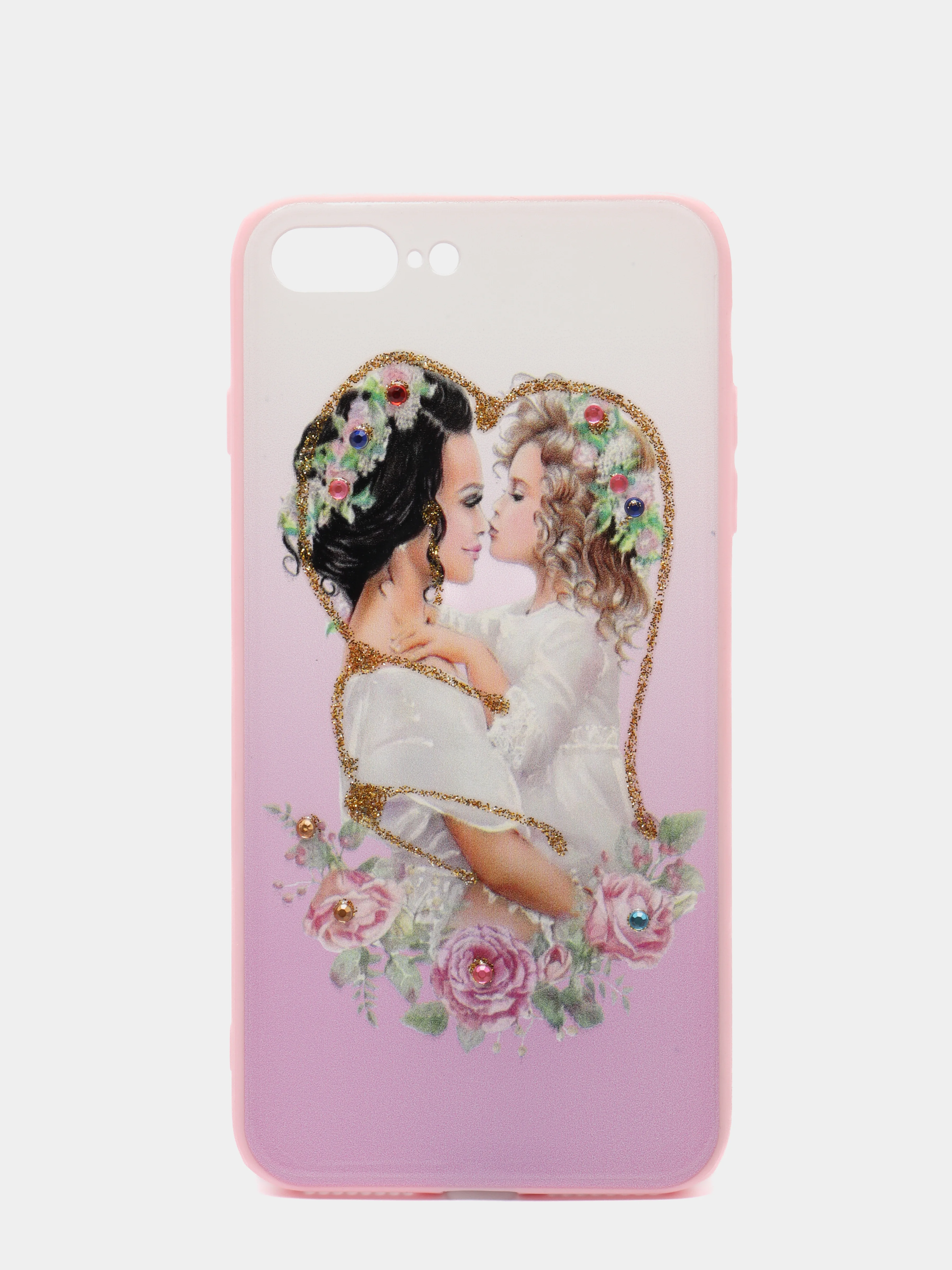 Розовый чехол с рисунком для iPhone 7 Plus, 8 Plus
