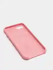 Розовый чехол Silicone Case для iPhone 7, 8, SE 2020, с открытым низом