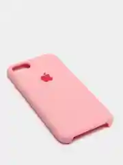 Розовый чехол Silicone Case для iPhone 7, 8, SE 2020, с открытым низом