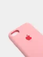 Розовый чехол Silicone Case для iPhone 7, 8, SE 2020, с открытым низом