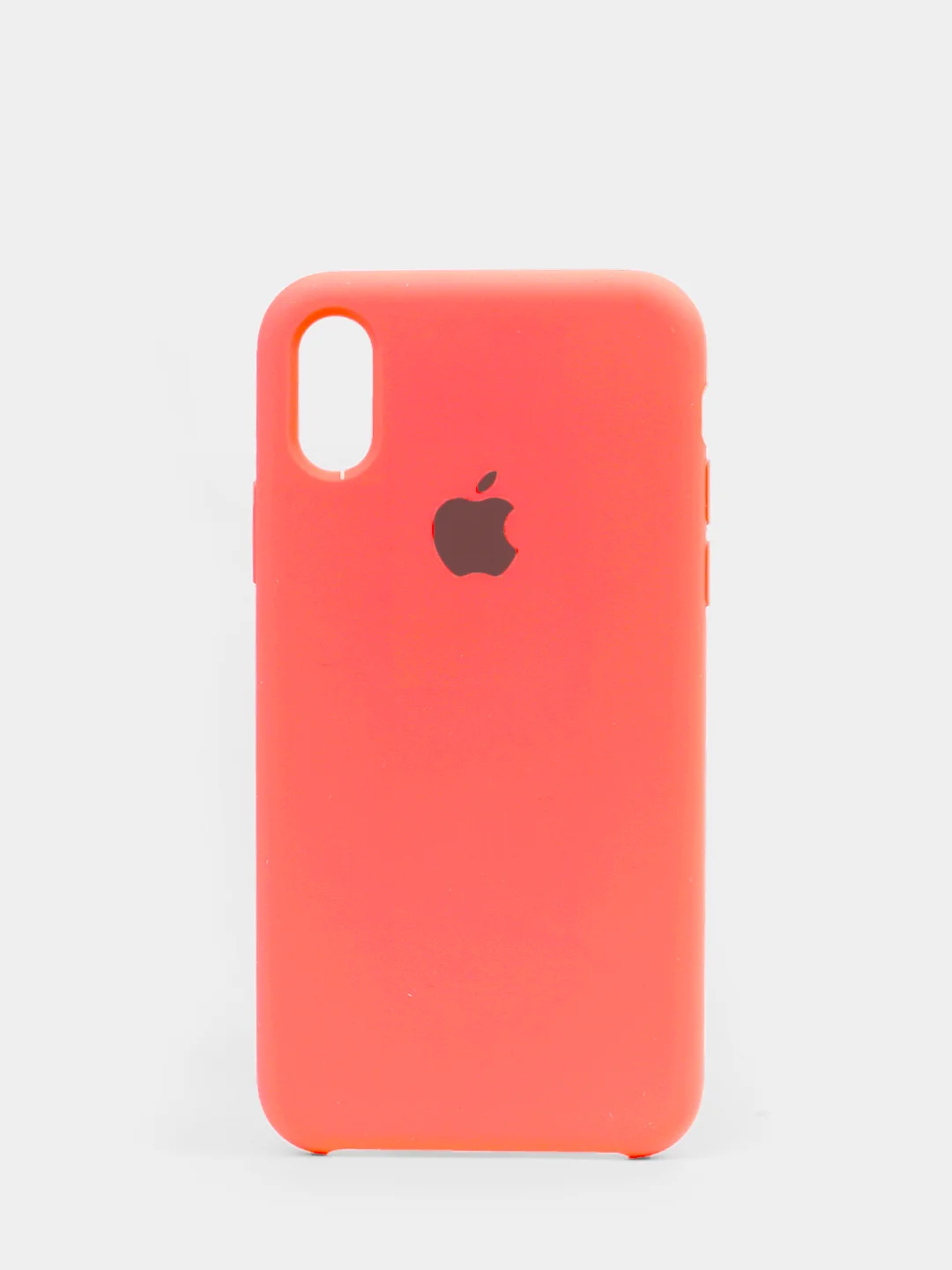 Кораллово-розовый чехол силиконовый для iPhone X/XS (Айфон)