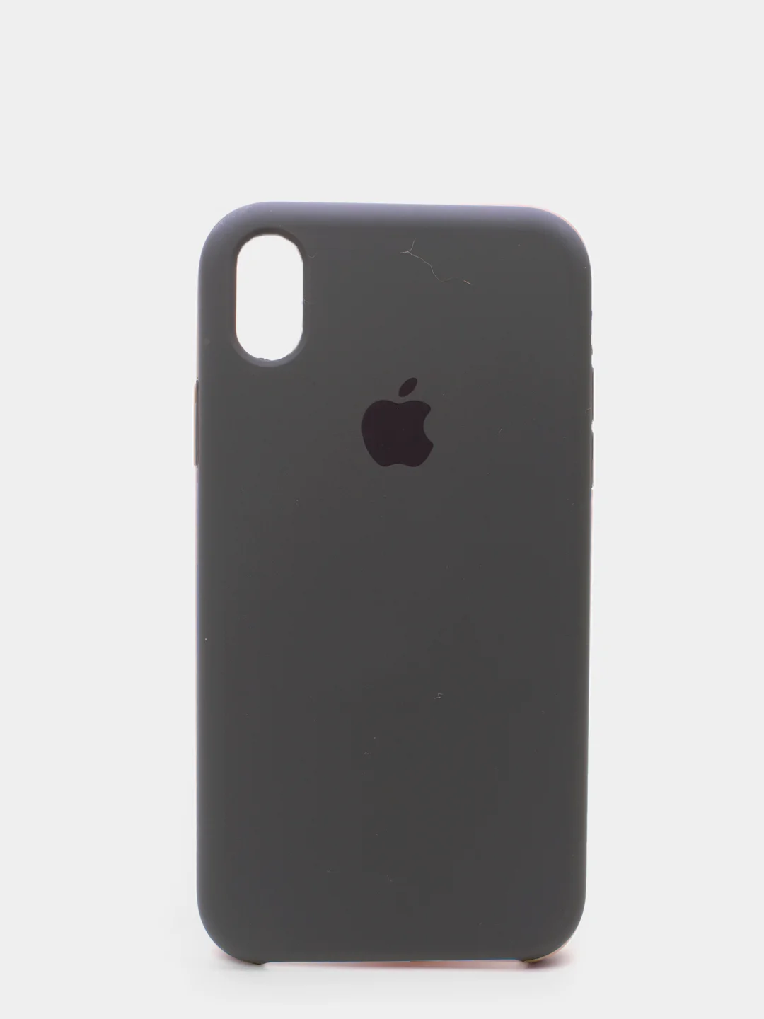 Угольный чехол силиконовый для iPhone X/XS (Айфон)