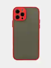 Красный чехол для iPhone 12, 12 Pro, Pro Max, Mini Айфон Про Макс Мини матовый с защитой камеры