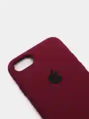 Багровый чехол Silicone Case для iPhone 7, 8, SE 2020, с открытым низом