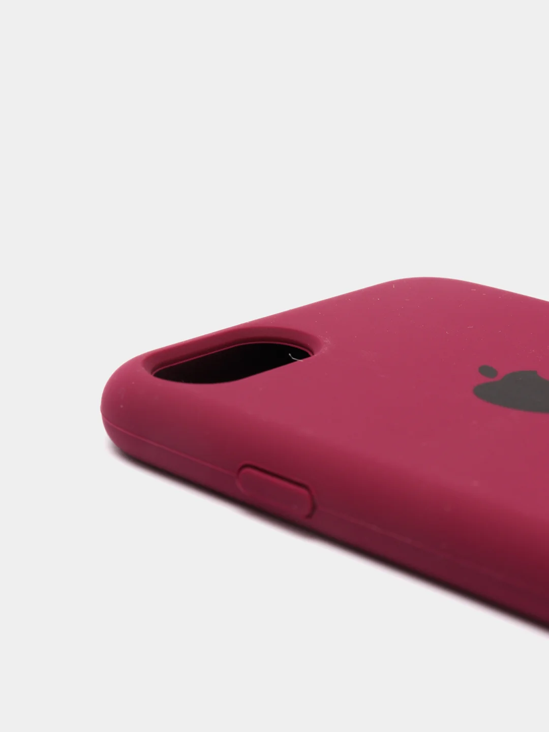 Багровый чехол Silicone Case для iPhone 7, 8, SE 2020, с открытым низом