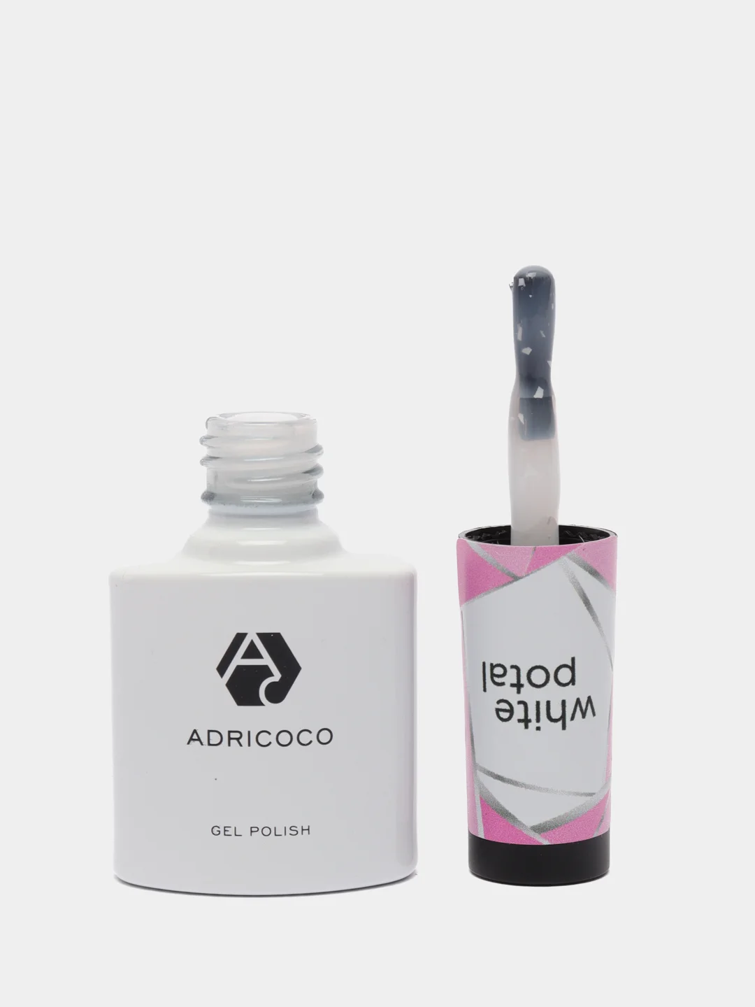 Серебряный гель-лак Adricoco White Potal, 8 мл