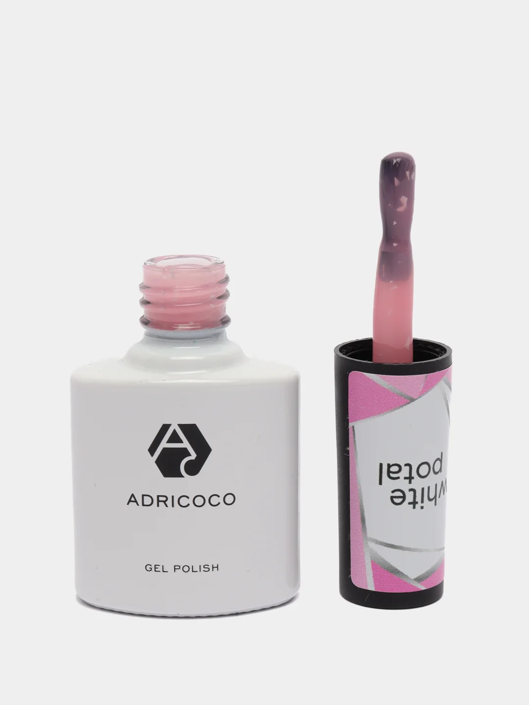 Розовый гель-лак Adricoco White Potal, 8 мл
