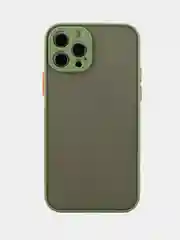 Зелёный хаки чехол для iPhone 12, 12 Pro, Pro Max, Mini Айфон Про Макс Мини матовый с защитой камеры