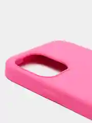 Тёмно-розовый чехол Silicone Case для iPhone 12, 12 Pro с открытым низом