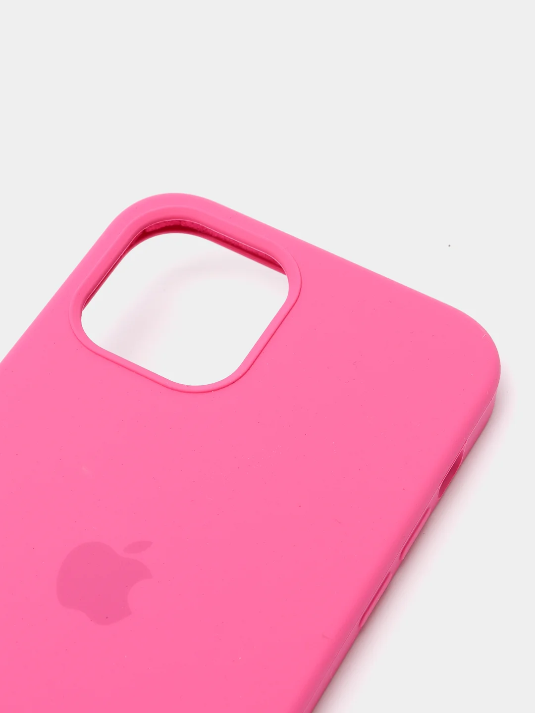 Тёмно-розовый чехол Silicone Case для iPhone 12, 12 Pro с открытым низом