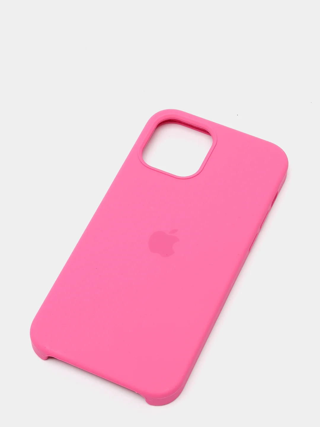 Тёмно-розовый чехол Silicone Case для iPhone 12, 12 Pro с открытым низом
