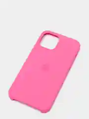 Тёмно-розовый чехол Silicone Case для iPhone 12, 12 Pro с открытым низом
