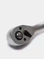 Желтый ключ гаечный 3 / 8 " со встроенной трещоткой и прорезиненной ручкой, длина 20 см, 72 зуба