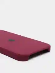 Багровый чехол Silicone Case для iPhone 12, 12 Pro с открытым низом
