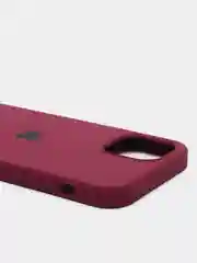 Багровый чехол Silicone Case для iPhone 12, 12 Pro с открытым низом