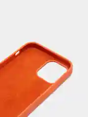 Оранжевый чехол Silicone Case для iPhone 12, 12 Pro с открытым низом