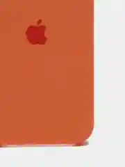 Оранжевый чехол Silicone Case для iPhone 12, 12 Pro с открытым низом