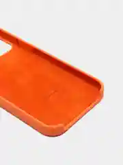 Оранжевый чехол Silicone Case для iPhone 12, 12 Pro с открытым низом