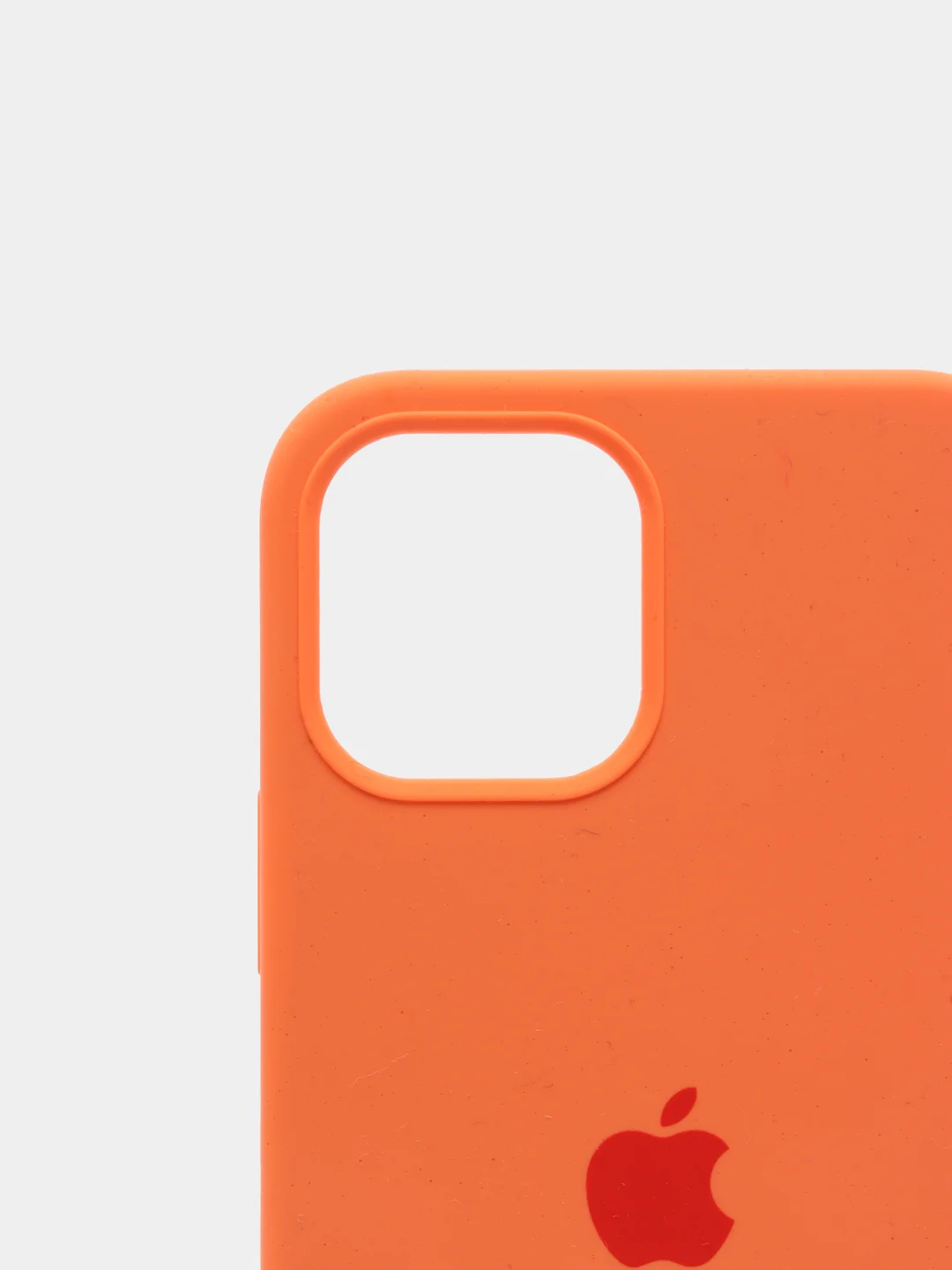 Оранжевый чехол Silicone Case для iPhone 12, 12 Pro с открытым низом