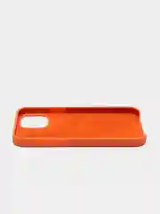 Оранжевый чехол Silicone Case для iPhone 12, 12 Pro с открытым низом