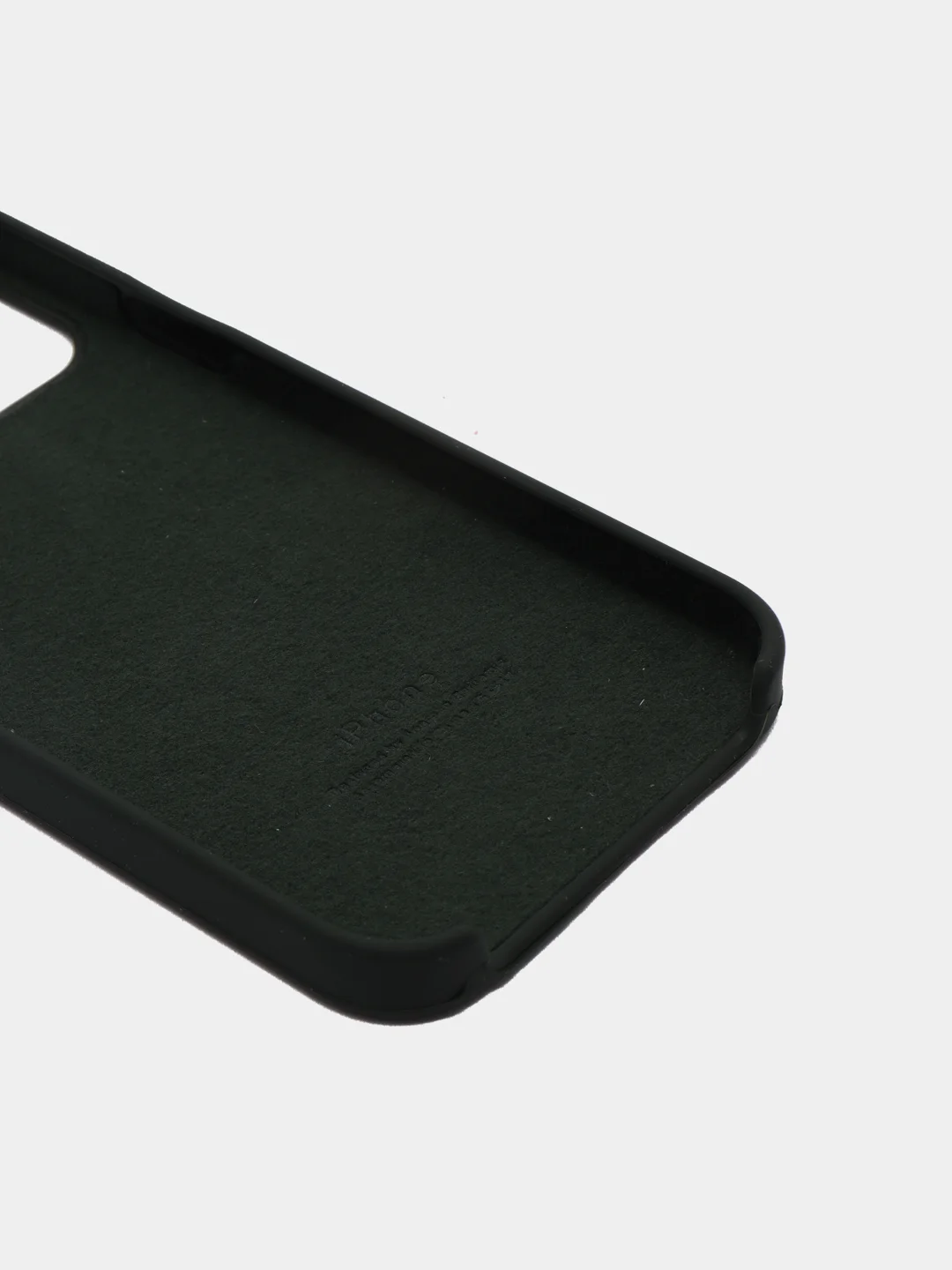 Тёмно-зелёный чехол Silicone Case для iPhone 12, 12 Pro с открытым низом