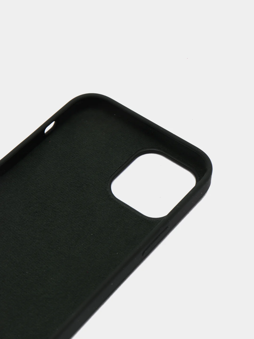 Тёмно-зелёный чехол Silicone Case для iPhone 12, 12 Pro с открытым низом