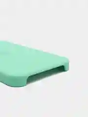 Мятный чехол Silicone Case для iPhone 12, 12 Pro с открытым низом