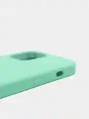 Мятный чехол Silicone Case для iPhone 12, 12 Pro с открытым низом