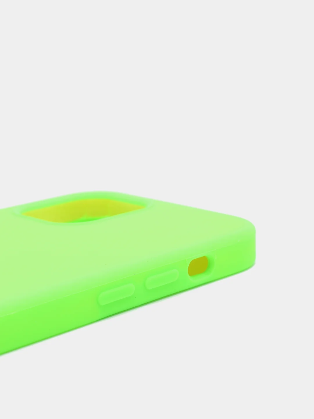 Лайм чехол Silicone Case для iPhone 12, 12 Pro с открытым низом