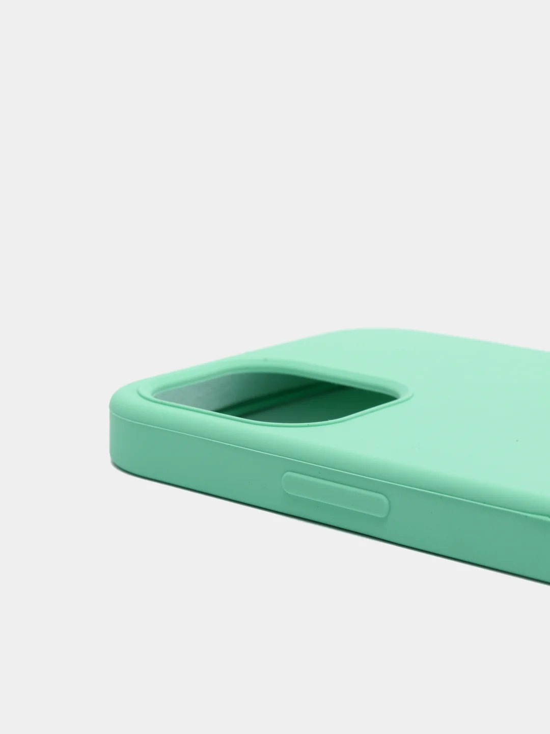 Мятный чехол Silicone Case для iPhone 12, 12 Pro с открытым низом