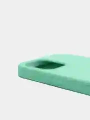Мятный чехол Silicone Case для iPhone 12, 12 Pro с открытым низом