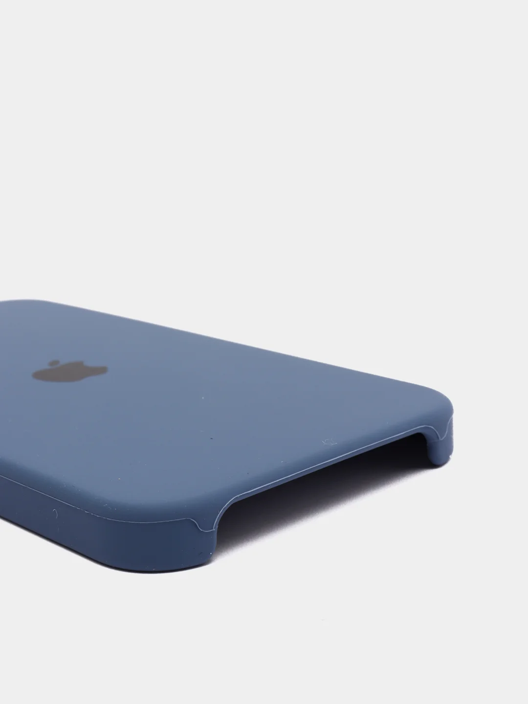 Синий меланж чехол Silicone Case для iPhone 12, 12 Pro с открытым низом
