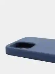 Синий меланж чехол Silicone Case для iPhone 12, 12 Pro с открытым низом