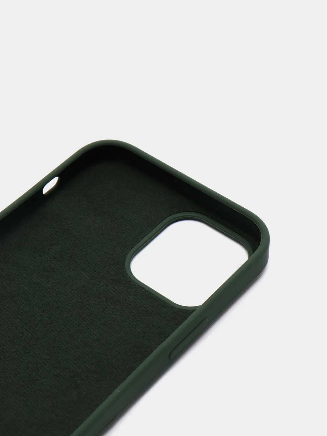 Зеленый чехол Silicone Case для iPhone 12, 12 Pro с открытым низом