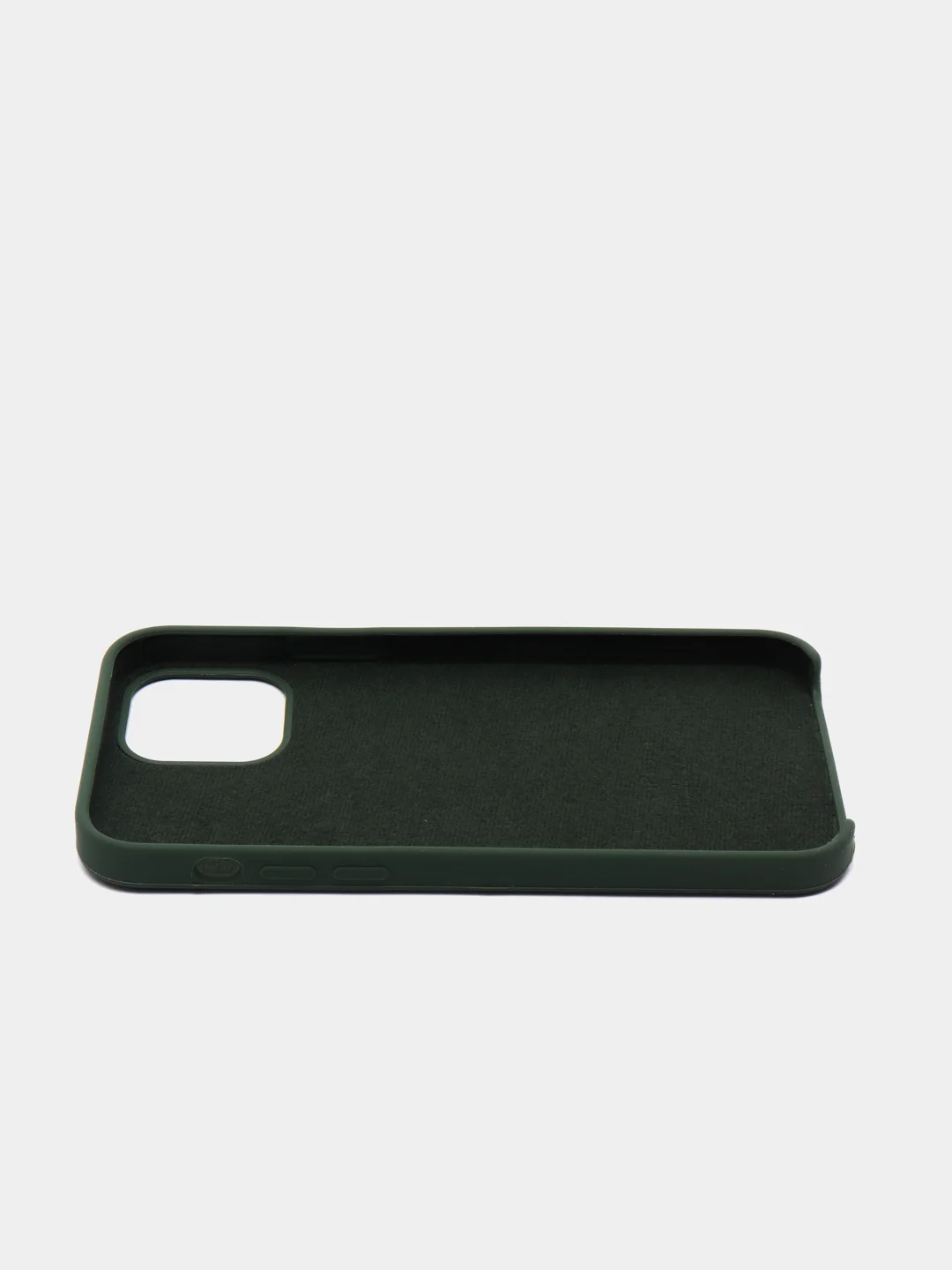 Зеленый чехол Silicone Case для iPhone 12, 12 Pro с открытым низом