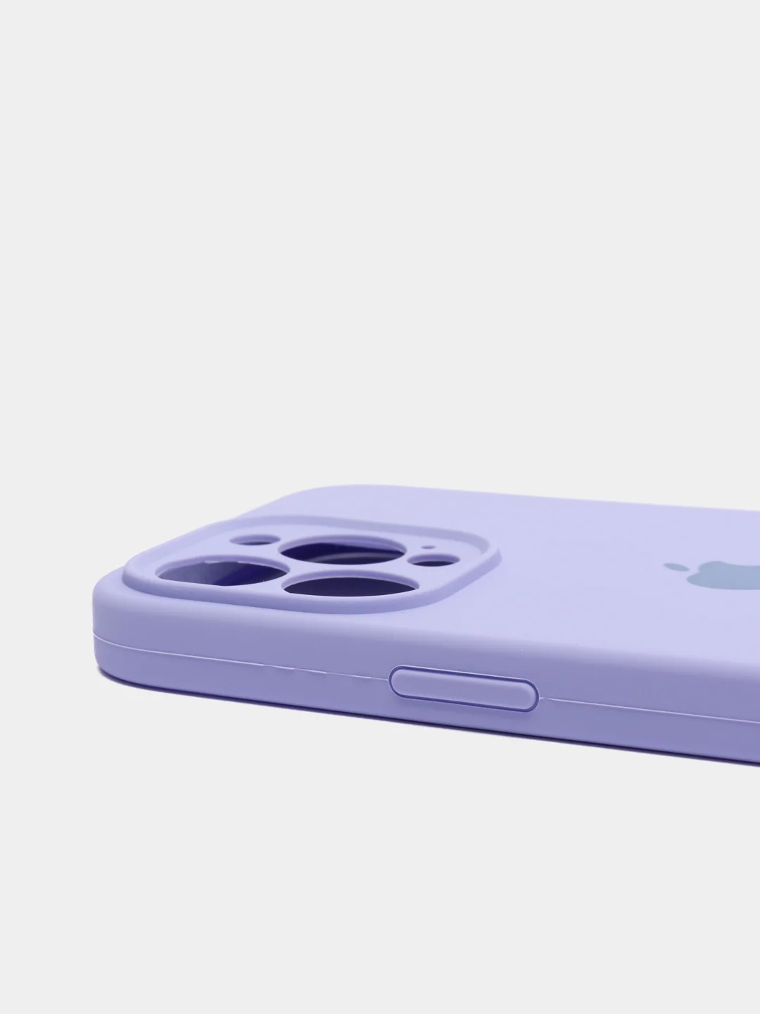 Лавандовый чехол Silicone Case для iPhone 13 Pro, с защитой камеры, закрытый низ