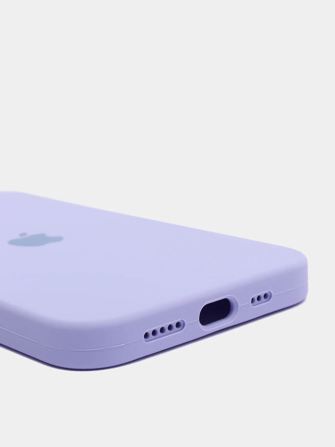 Лавандовый чехол Silicone Case для iPhone 13 Pro, с защитой камеры, закрытый низ